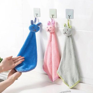 1Pieces Cute Rabbit Microfiber Super Soft Hand Towel Kitchen Towel Ref Towel Random Color