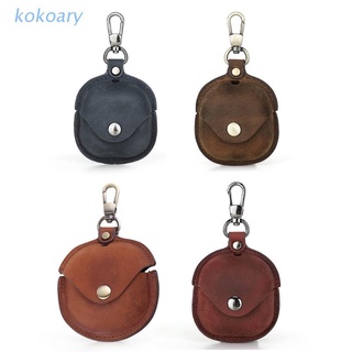 KOK PU Leather Case Protective Cover Carry Pouch with Keychain for Galaxy-Buds live