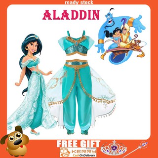 Christmas Children's Aladdin's Lamp Cosplay Princess Costume (1)
