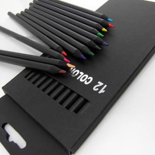 12PCS Advanced Drawing Pencils High-grade Black Wood Colored Pencils (1)