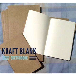 Basic Unlined Kraft Notebook Sketchbook blank