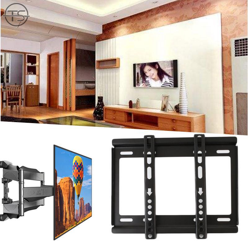 Universal 14-32 Inches TV Wall Mount Holder Rack LCD Flat Panel Black Practical