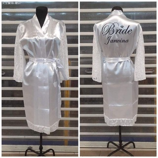 ☜wedding robe bride robe silk robe bride robe laced robe