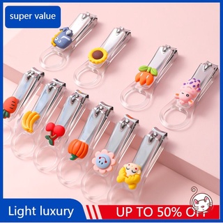 【Ready Stock】1Pcs Cute Cartoon Transparent Nail Clippers Nail Clippers Manicure/Pedicure Tools