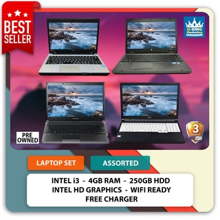 Laptop set Assorted i3 / 4gb Ram / 250gb HDD / Intel HD Graphics