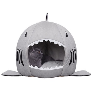 【Ready Stock】◆◙♙Cat's Shark Bed House Sweet Basket Dog Toys Hamster Cage Cave Accessories Pet Produc