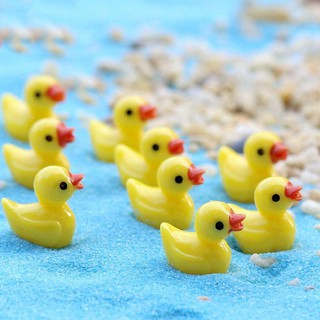 10pcs Mini Ducks Miniatures Fairy Garden Figurines Gnomes MossTerrariums Crafts Micro Bonsai Decoration