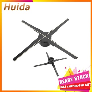 ❤Promotion❤Huida 3D LED WiFi Holographic Projector Display Fan Hologram Advertising Player 45cm