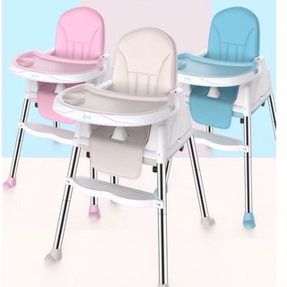 Hpro foldable baby high chair booster seat dining feeding adjustable height and removable table