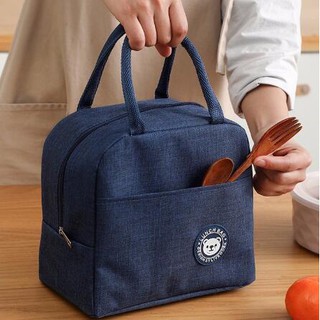 Insulation HOT-COLD Lunch Bag Canvas Bags Fresh Handbag