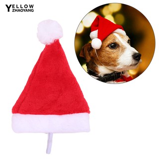 🅨🅦Christmas Costume Plush Pet Dog Santa Hat Party Xmas Gift (2)