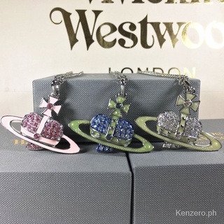 Vivienne Westwood Stereo plus Size Heart-Shaped Saturn Necklace Punk Style Spot Real Shot Multi-Color Optional (1)