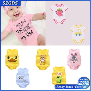 【COD & Ready Stock】Baby Clothing Romper Baby Sleeveless Cotton Jumpsuits Newborn Infant Boys Girls Kids Clothes Newborn