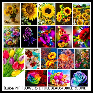 Diamond Painting 5D Full Drill Round DIY [LuiSa PH] FLOWERS 1 COLLECTION with DMC