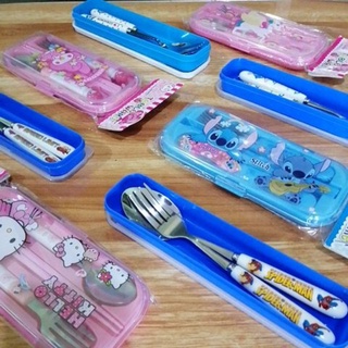 Kiddie Stainless Spoon and Fork Set with Case