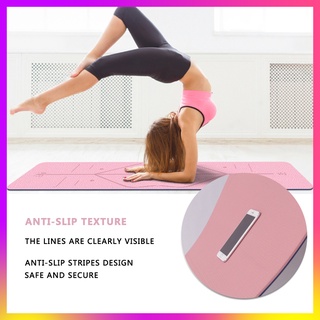 FUYOGI TPE Yoga Mat 8mm Fitness Mat Tasteless Beginners Yogamat Pilates (9)