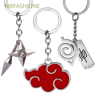 MXFASHIONE Special Keyholder Metal Naruto Symbol Naruto Key Rings Car Key Rings Car Key Chain Bag Pendant Gift Keychain Red Cloud Keychains Cartoon Naruto