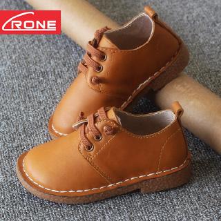 Children's Leather shoes Men And Girls Leather shoes British Retro shoes uPJq
