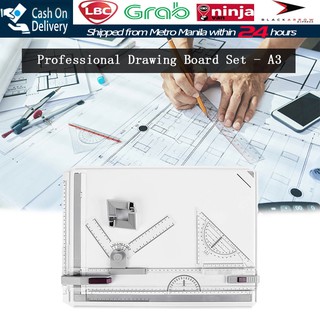 【Fast Delivery】A3 Drawing Board Table with Parallel Motion Ruler Angle Architectural Art DrawingTool (1)