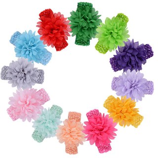 【spot goods】¤Baby Headband Lace Flower Hair Bow Band Headwear Hair Accessories Bow Band Baby Hairban