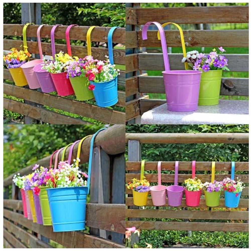 1PC Pastoral Balcony Pots Planters Wall Hanging (1)