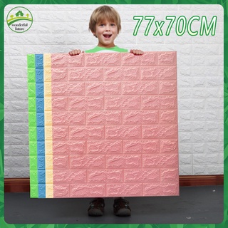 SALE 77x70cm 3D Wallpaper Bricks Sticker Adhesive Wall Decor Waterproof Wallpapers Foam Home Decor