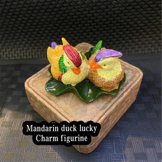 mandarin duck lucky charm figurine