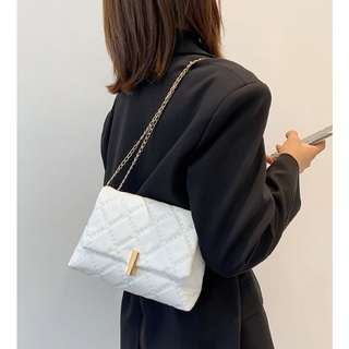 YQY #2189 Korean fashion diamond square bag simple chain sling crossbody bag (7)