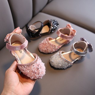 Girls Princess Shoes Beautiful Kids Shoes with Cute Bow Soft Bottom