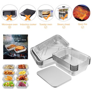 BESTONZON 20pcs Disposable BBQ Drip Pan Tray Aluminum Foil Tin Liners for Grease Catch Pans Replacem