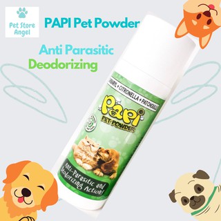 Pet powder Papi Deodorizing Anti Parasitic Powder for Dogs and Cats