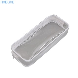 【HXBG】 Transparent PVC Pencil Case Clear Stationery Bags Small Storage Bag Makeup Pouch School Supplies
