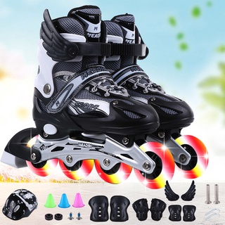 ✸Roller Skates Children S Skate Shoes Boys And Girls Full Flash Set 3-5-7-9-12 Years Old Roller Skat