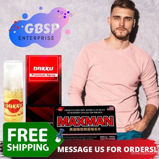 Dakku Premium Spray For Men Plus MaxXman Red 10 pcs /Male Enhancer/Ultimate Orgasm/Stamina Booster a