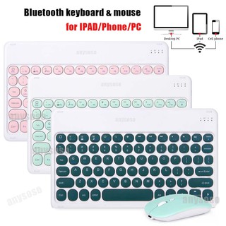 NEW Wireless Bluetooth Keyboard Mouse Set Rechargeable for IPAD&Smart Phone&Computer
