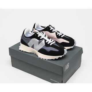 ▥Buy free spot New Balance327 WS327CPA women s two-color stitching color mandarin duck black powder