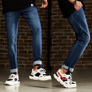 Men's Jeans Pants Korean Fashion Slim Straight Pants (COD)