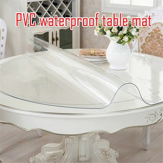 PVC plastic table round tablecloth waterproof transparent soft glass