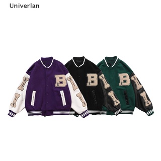 [Univerlan] Harajuku Bomber Jackets Couple Baseball Jacket Autumn Unisex Varsity Hiphop hot sell (1)