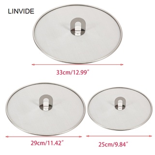 LINVIDE 3 Pcs Frying Oil Spatter Net Cover Cooking Spatter Guard for Pans Kitchens Frying Pans Oil Proofing Lid Stainless Steel