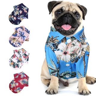 【NORMA】Summer Pet Printed Clothes For Dogs Floral Beach Shirt Coats Dog Coat Puppy Costume Cat Spring Clothes
