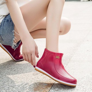 shoes for women☇►∏Spring and summer rain barrel water in female fashion boots shoes short tube ensure rubber eleusine indica large base of antiskid