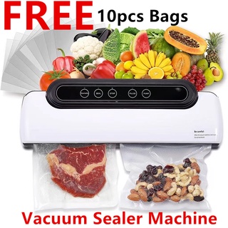 Multifunctional Food Vacuum Sealer Packaging Machine wite 10pcs Vacuum Bags Commercial & Household