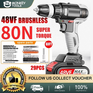 Cordless impact drill Multifunction Cordless Electric Drill Driver set original 48VF Double speed