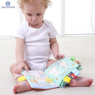 Belaminimi-Soft Cloth Books Infant Animal Books Baby Story Book Early Educational Rattle Toys For Newborn Baby (4)