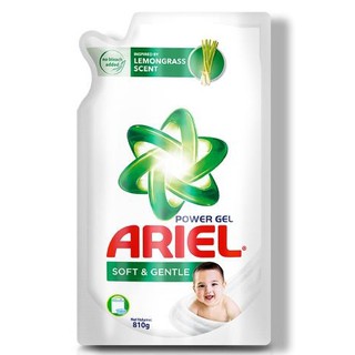 Ariel Liquid Detergent Soft and Gentle Pouch Refill (810mL) (2)