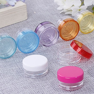 Color Small Empty Cosmetic Refillable Bottles Plastic Eyeshadow Makeup Face Cream Jar Pot candy pill (1)