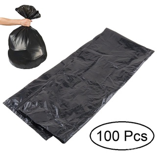 100pcs. (SMALL, MEDIUM, LARGE ) Biodegradable Thick Trash Bag Garbage Bag Black Rubbish Plastic Bag