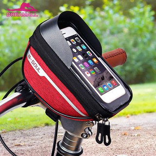 Dream❤Polyester Mountain Bike Waterproof Bag Touchscreen Cell Phone Stand Pannier