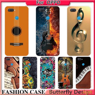 OPPO A12 A5S A7 A12E A3S A5 A52 A72 A92 A53 A53S A59 F1S Case Silicone TPU Jelly Case Music Design Phone Case